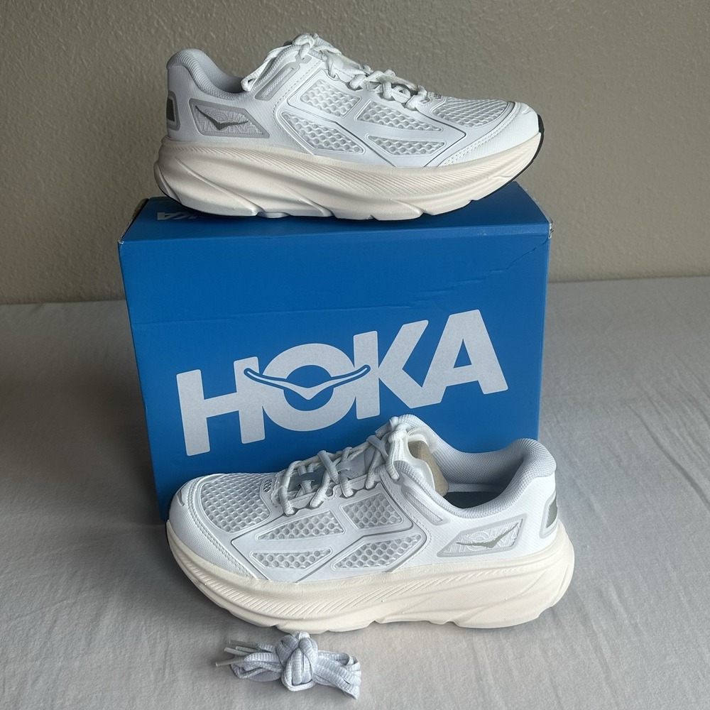 Hoka Clifton One9 Fashion Sneakers Shoes 1155370-FCG White Men's 8 Women's 9 NIB